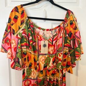 Label of Love FARM rio knock off  Floral Off-Shoulder Dress